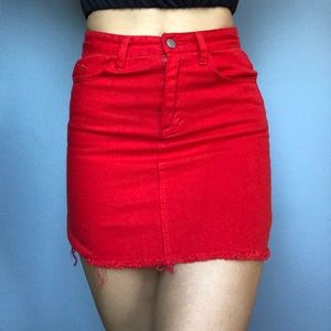 Red skirt